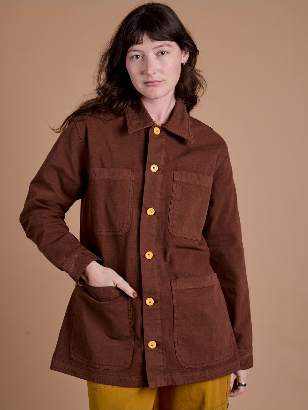 Big Bud Press Brown Oversized Cotton Jacket - Picture 7 of 7
